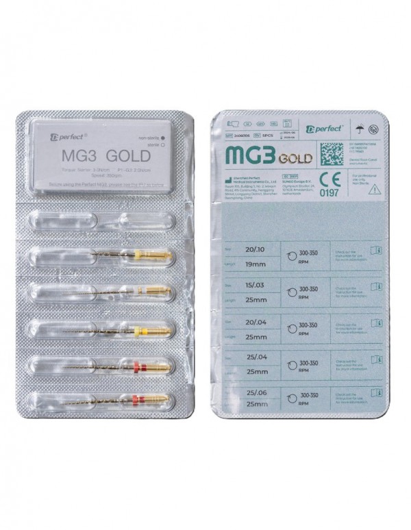 Blister de 5 limas rotatórias MG3 Gold