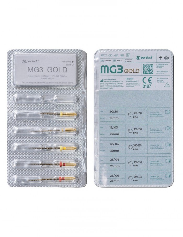 Blister de 5 limas rotatórias MG3 Gold