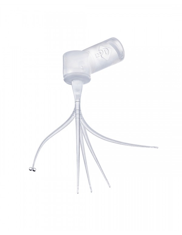 A IrriFlex® possui duas saídas laterais na ponta, posicionadas opostas entre si.